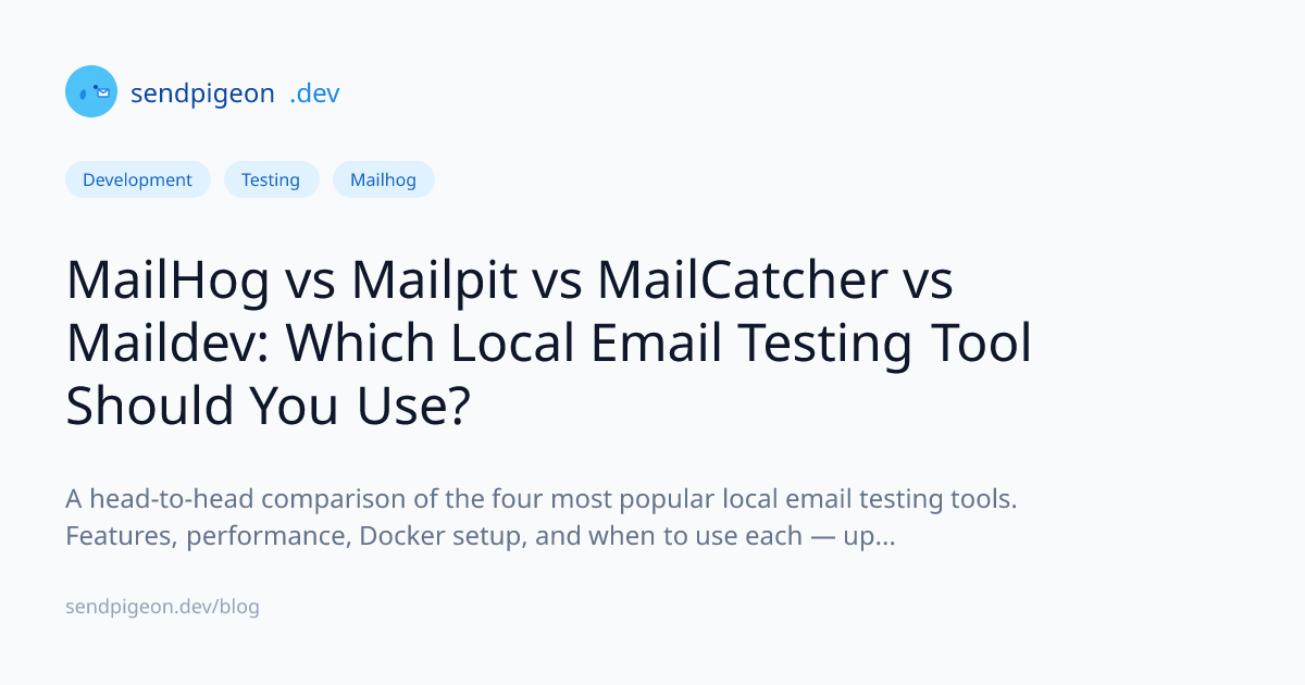 MailHog vs Mailpit vs MailCatcher vs Maildev: Which Local Email Testing ...